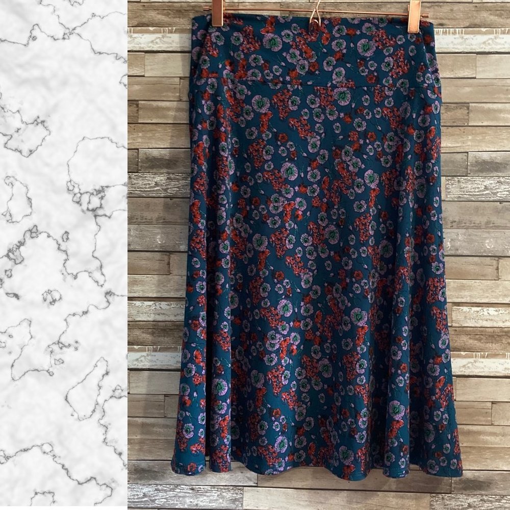 LuLaRoe Azure Floral Skirt Size 2XL